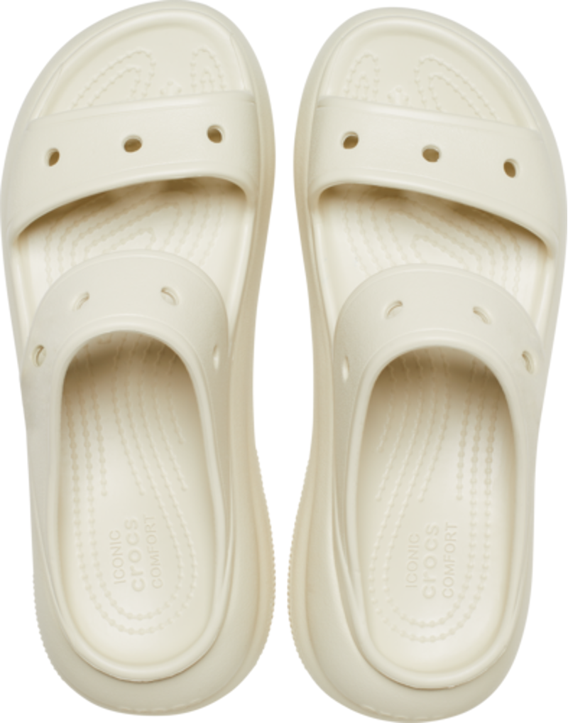 Crocs Women's Classic Crush Sandal - Bone-5