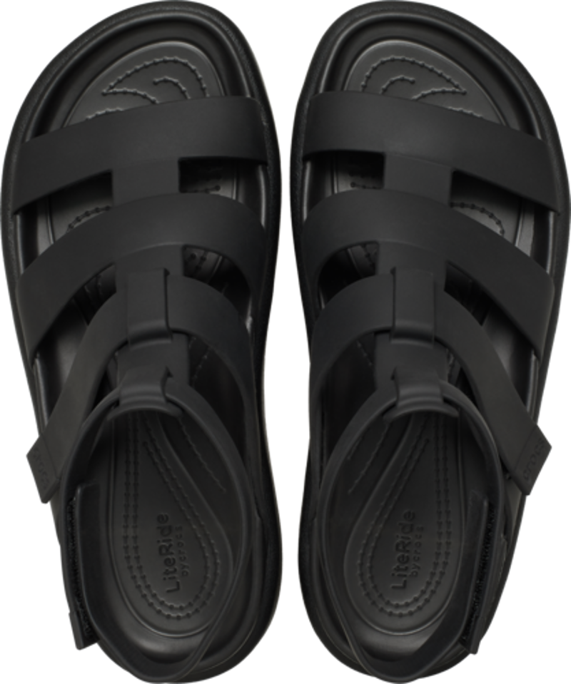 Crocs Women's Brooklyn Luxe Gladiator - Black/Black-4