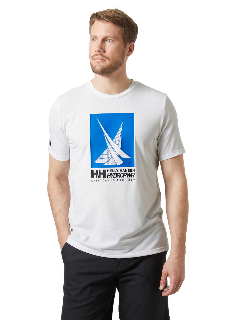 Helly Hansen Men's HP Race Sailing Tee - White Medium -4