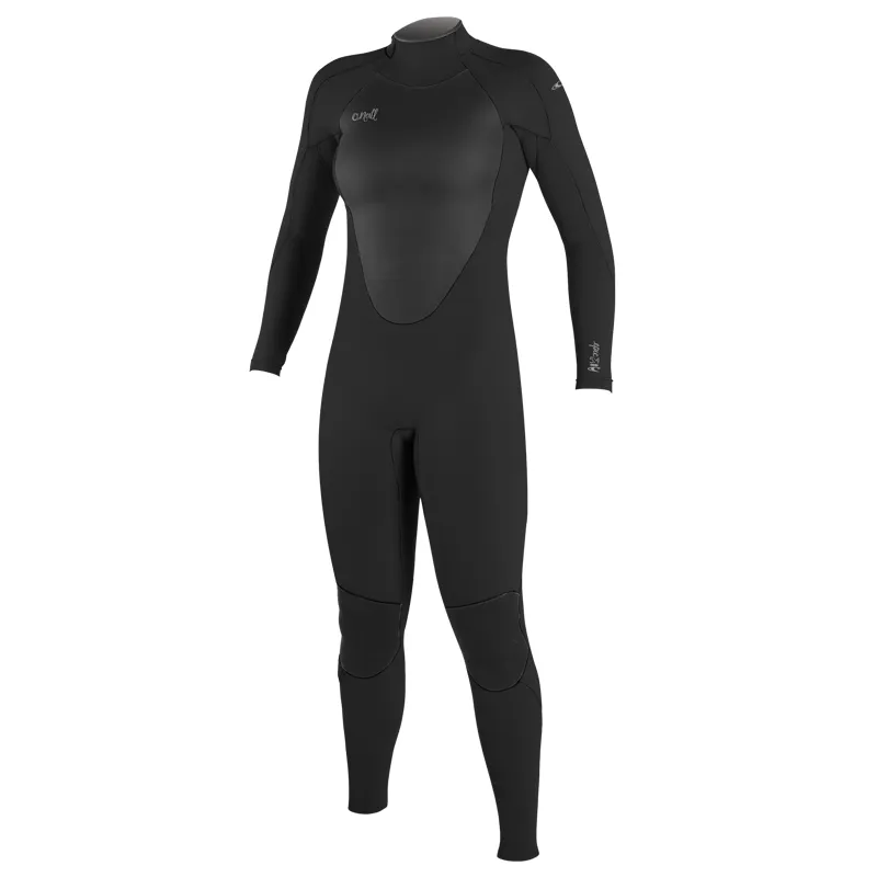 O'Neill Women's Epic 3/2 Back Zip Full Wetsuit Black/Black/Black