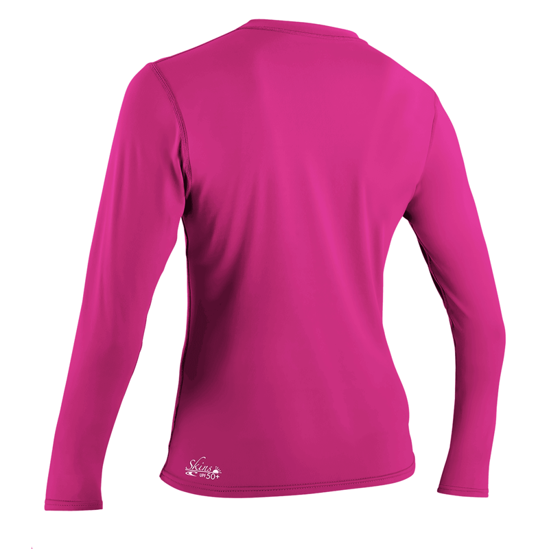 O'Neill Women's Basic Skins LS Sun Shirt - Fox Pink-1