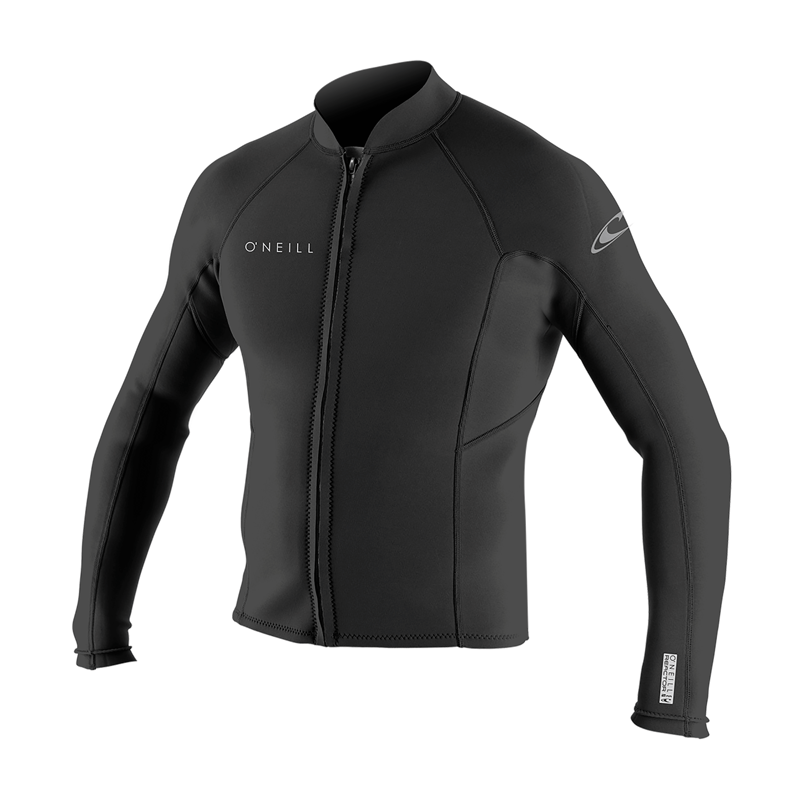 O'Neill Men's Reactor-2 1.5mm Front Zip Jacket - Black/Black