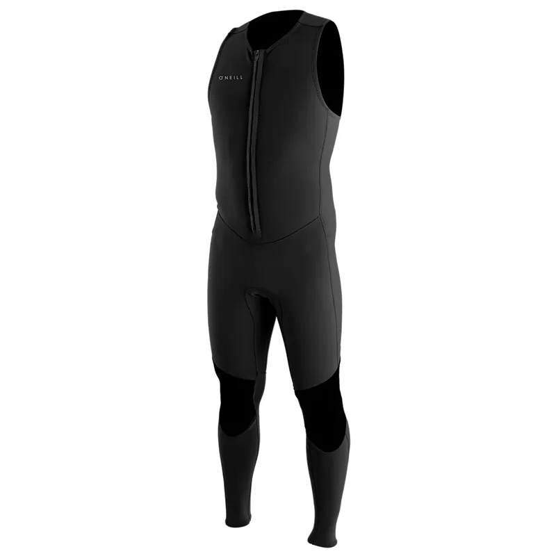 O'Neill Men's Reactor-2 1.5mm Front Zip Sleeveless Full Wetsuit - Black/Black - Small