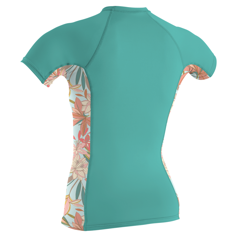 O'Neill Women's Side Print SS Rash Guard - Canton/Dalia-1