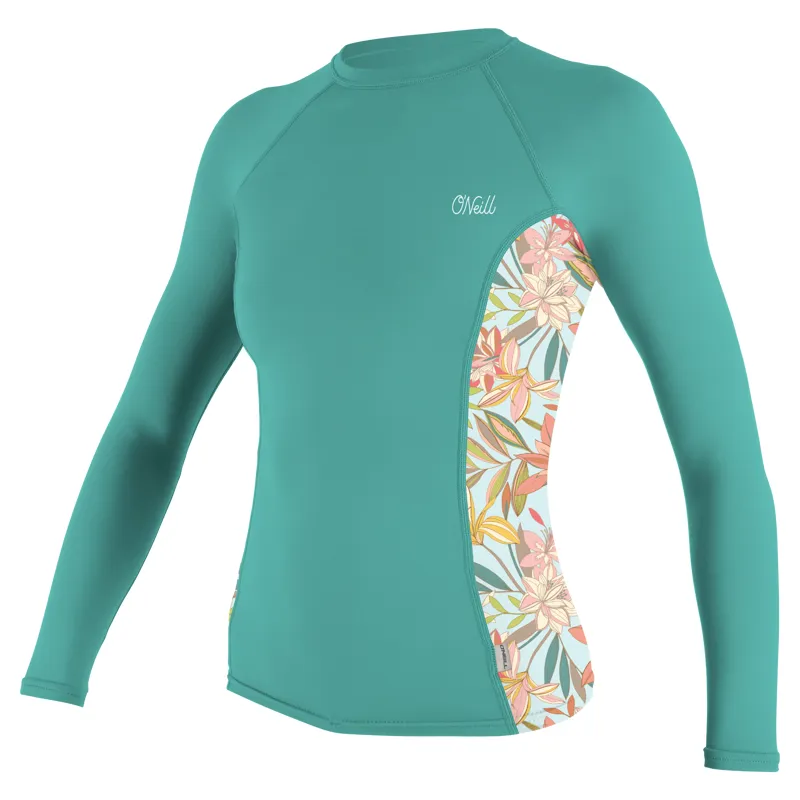 O'Neill Women's Side Print LS Rash Guard - Canton/Dalia