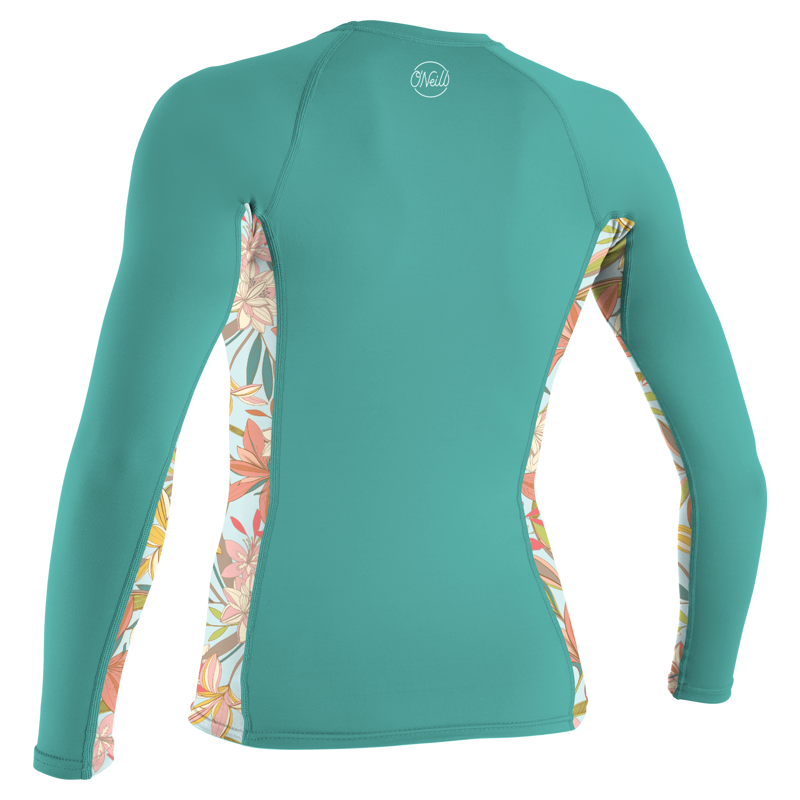 O'Neill Women's Side Print LS Rash Guard - Canton/Dalia-1