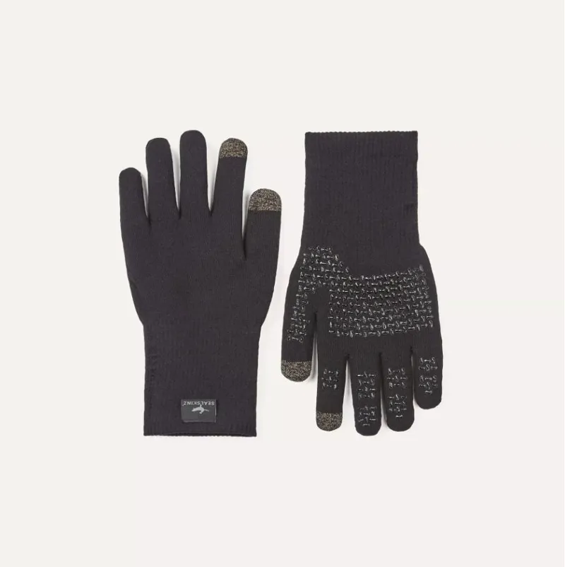 Sealskinz Anmer Waterproof Ultra Grip Knitted Glove Black