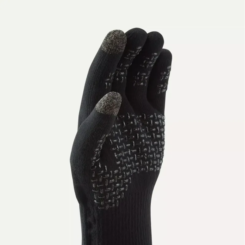 Sealskinz Anmer Waterproof All Weather Ultra Grip Knitted Glove - Black-1