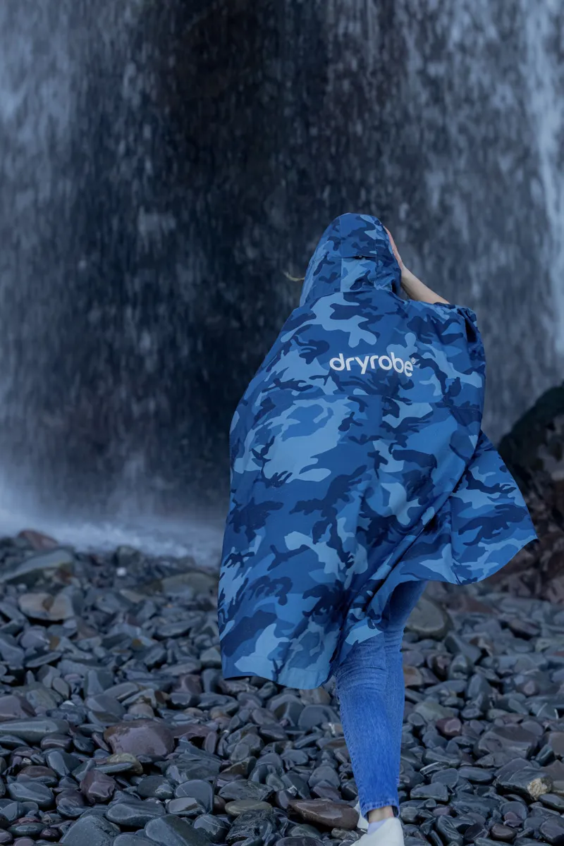 Dryrobe Waterproof Poncho -  Blue Camo-6