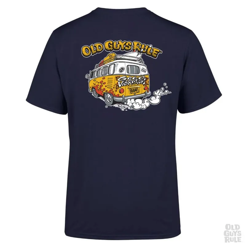 Old Guys Rule Good Vibrations IV SS Tee - Navy