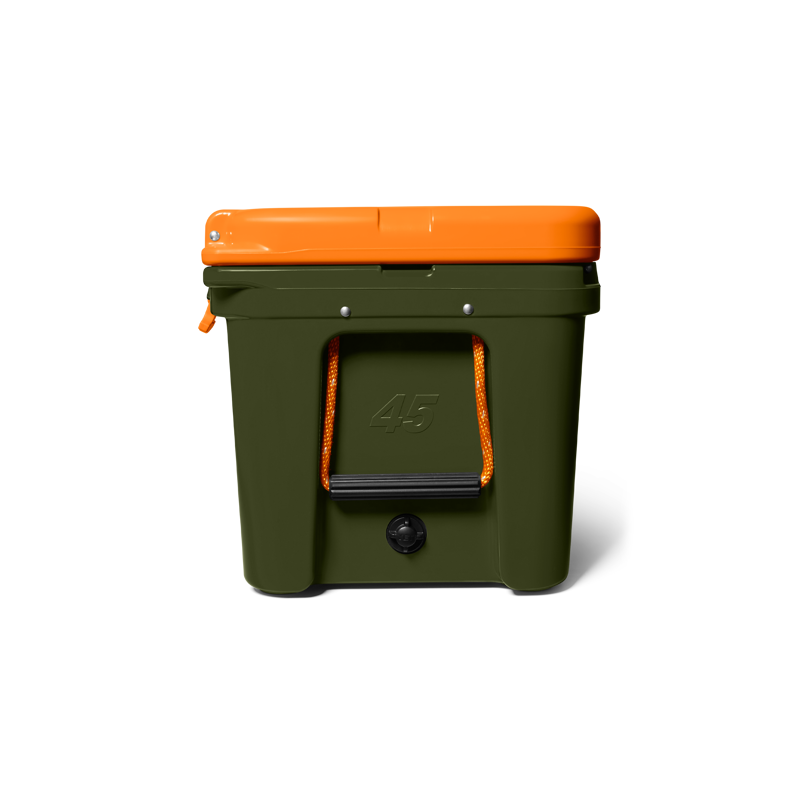 Yeti Tundra 45 Cool Box - Olive/King Crab Orange-4