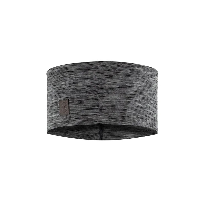 Buff Merino Heavyweight Headband Multistripes - Fog Grey