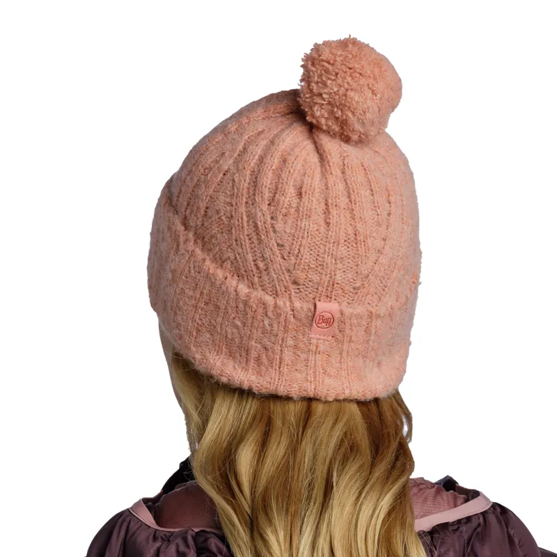 Buff Nerla Knitted Beanie  - Crimson Red-3