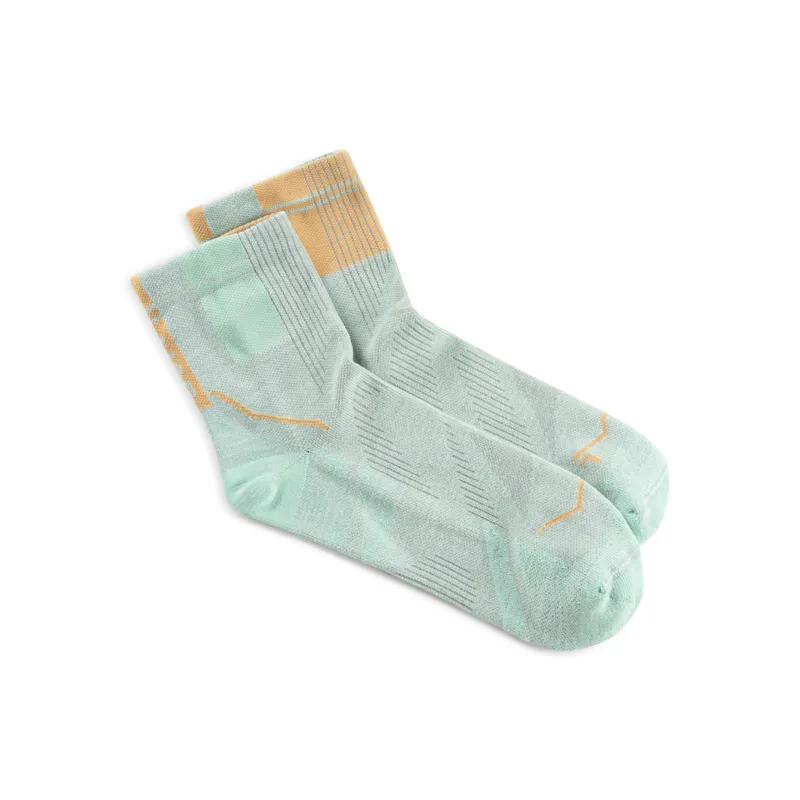 Buff Coolnet Quarter Sock - Seagrove Green-2