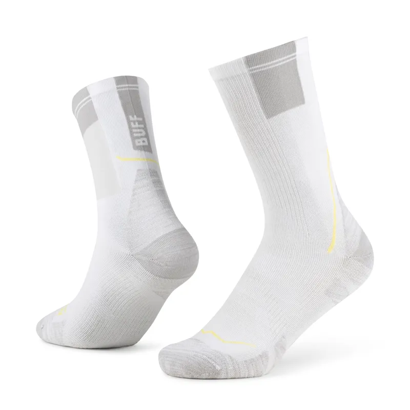 Buff Coolnet Crew Sock - White