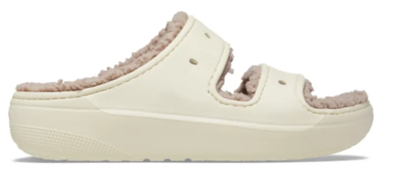 Crocs Classic Cozzzy Sandal - Bone/Mushroom-3