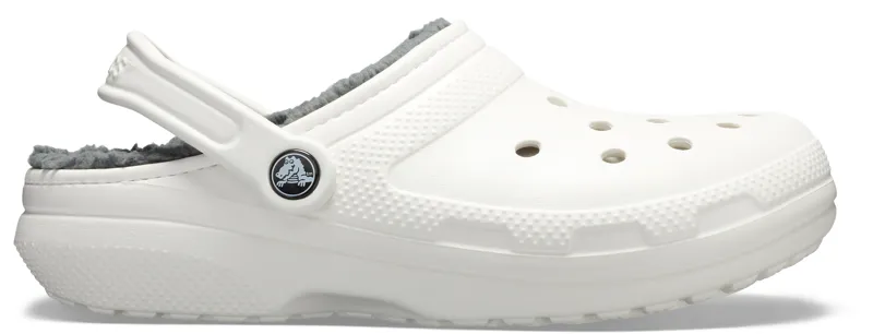 Crocs Classic Lined Clog - White/Grey-4
