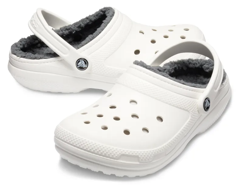 Crocs Classic Lined Clog - White/Grey