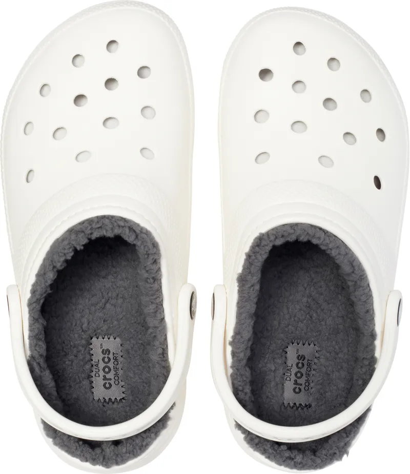 Crocs Classic Lined Clog - White/Grey-1