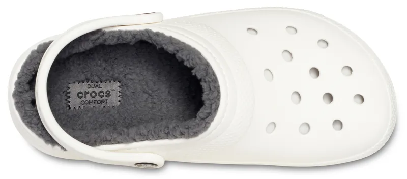 Crocs Classic Lined Clog - White/Grey-5