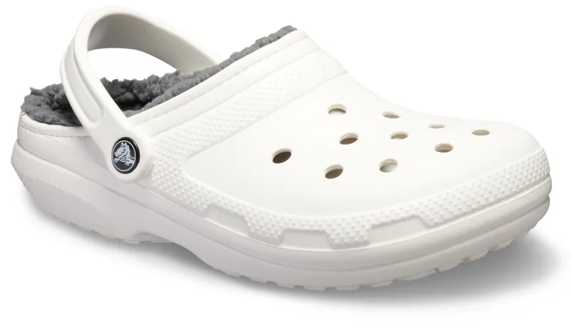 Crocs Classic Lined Clog - White/Grey-2