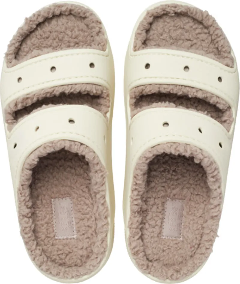 Crocs Classic Cozzzy Sandal - Bone/Mushroom