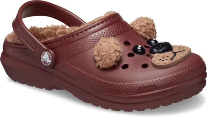 Crocs Toddler Classic Lined I AM Brown Bear Clog - Dark Clay-2