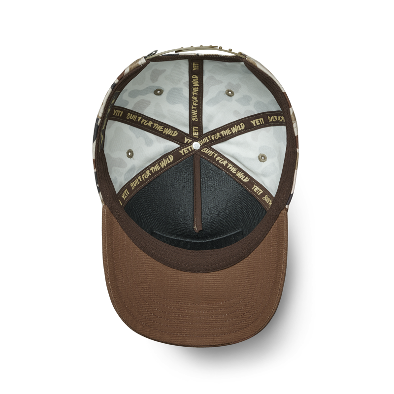 Yeti Logo Camo Woven Flat Brim Snapback Cap - Camo-4