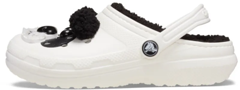 Crocs Toddler Classic Lined I AM Panda Bear Clog - Chalk/Black-5