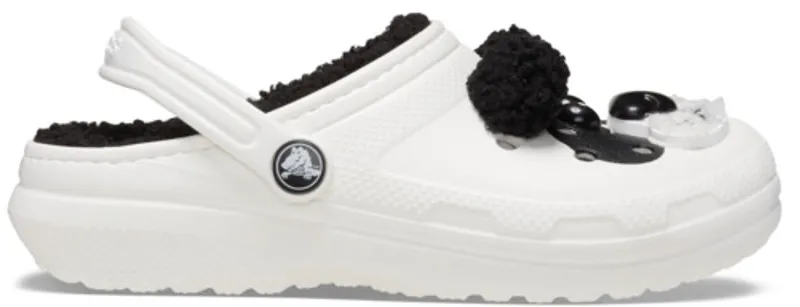 Crocs Toddler Classic Lined I AM Panda Bear Clog - Chalk/Black-4