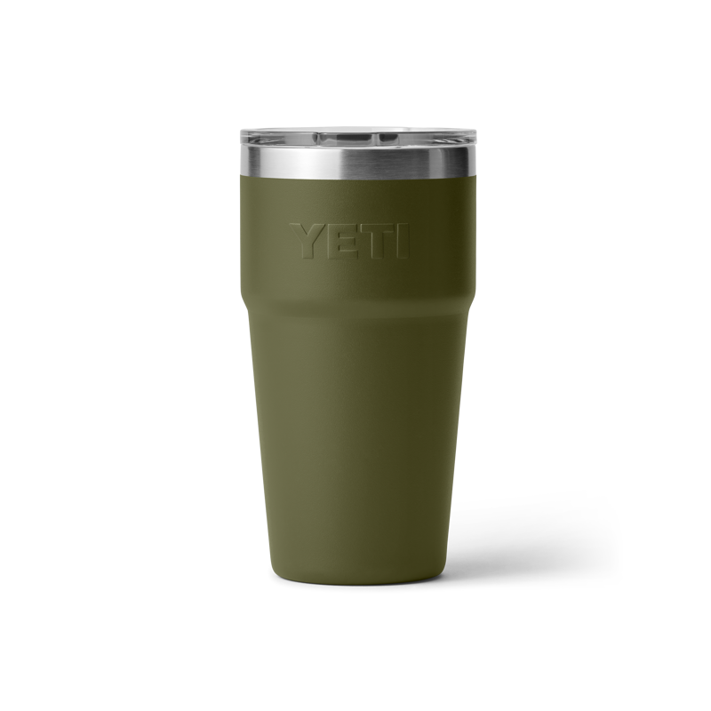 Yeti Rambler 20oz Stackable Cup - Olive/King Crab Orange-1