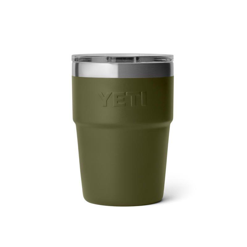 Yeti Rambler 16oz Stackable Cup - Olive/King Crab Orange-1