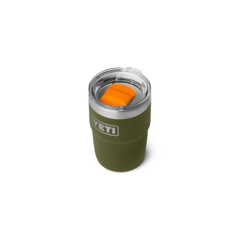 Yeti Rambler 8oz Ceramic Lined Stackable Cup - Olive/King Crab Orange