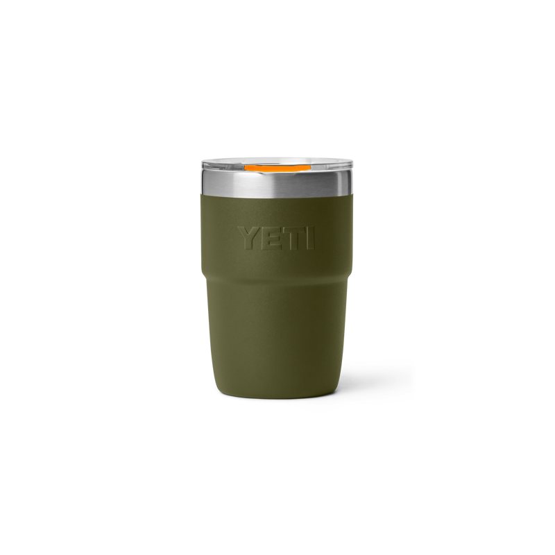Yeti Rambler 8oz Ceramic Lined Stackable Cup - Olive/King Crab Orange-3