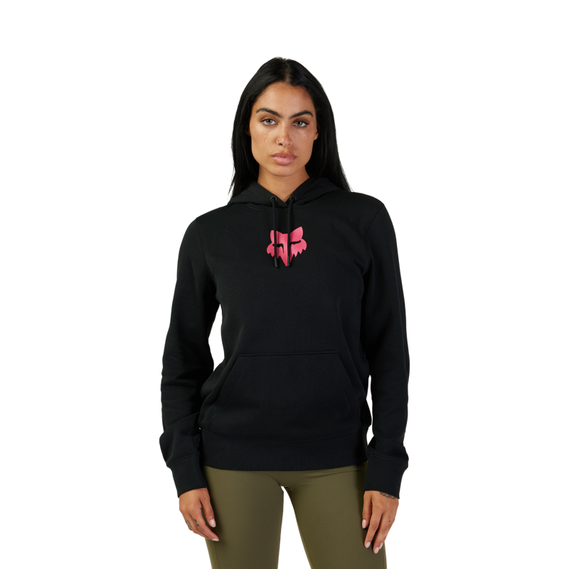 Fox Women's Fox Head Hoodie - Black/Pink-2
