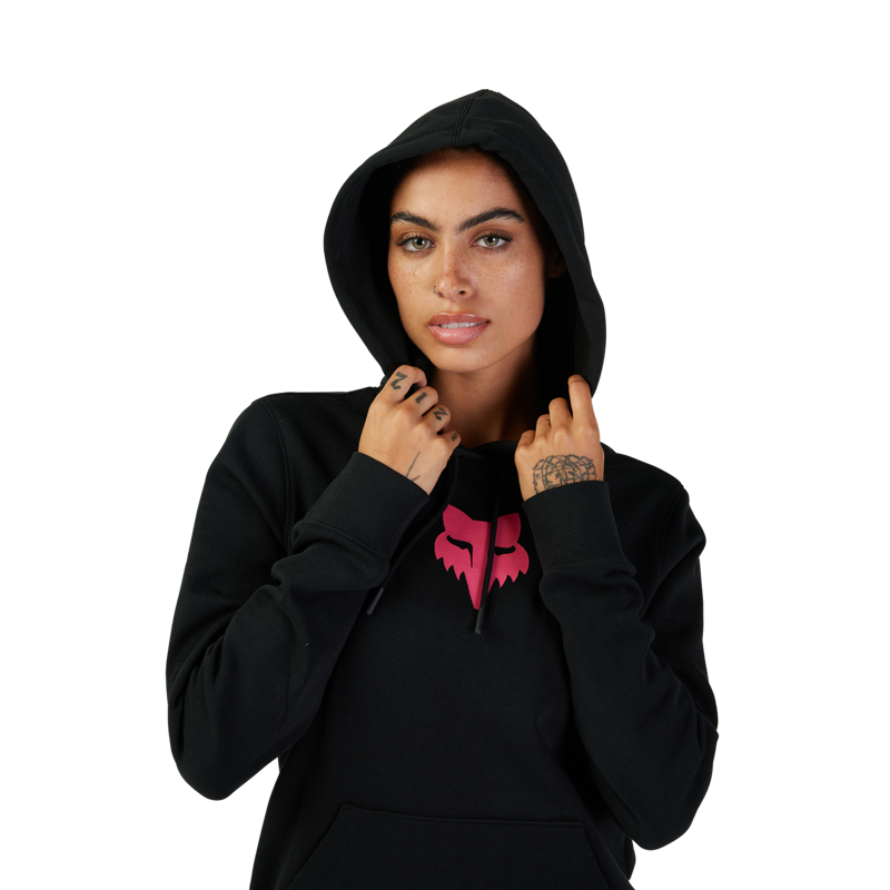Fox Women's Fox Head Hoodie - Black/Pink-6