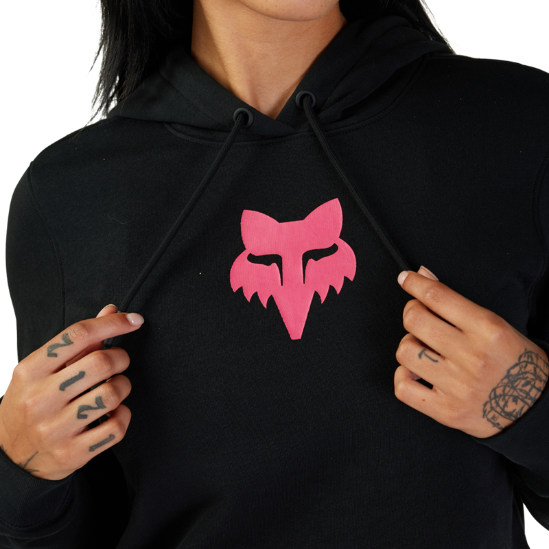 Fox Women's Fox Head Hoodie - Black/Pink-7