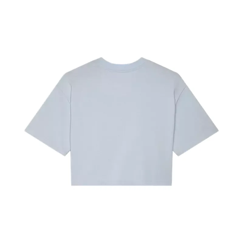 Fox Women's Wordmark Oversize Crop Tee - Pale Blue-1