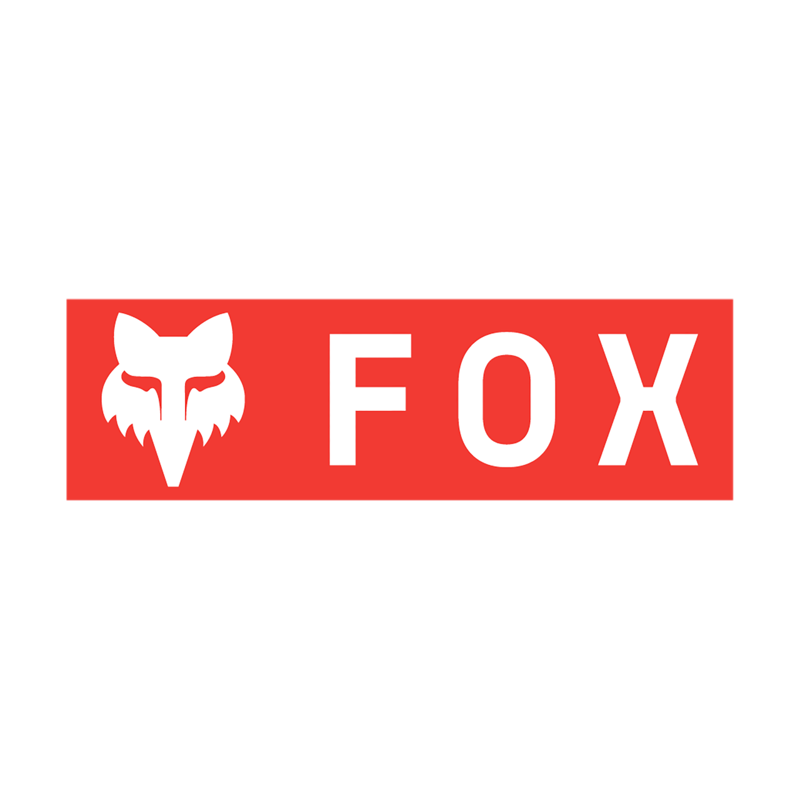 Fox Corporate Logo 7inch Sticker Red