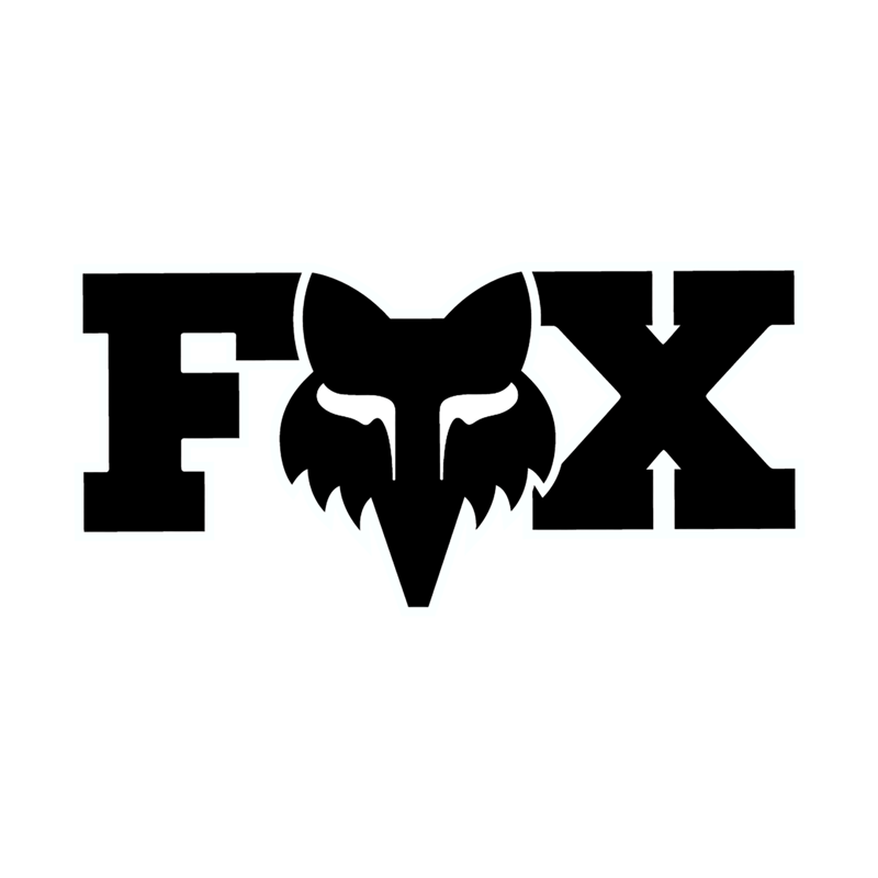Fox F Head X Sticker 3inch - Black