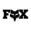 Fox F Head X Sticker 3inch - Black