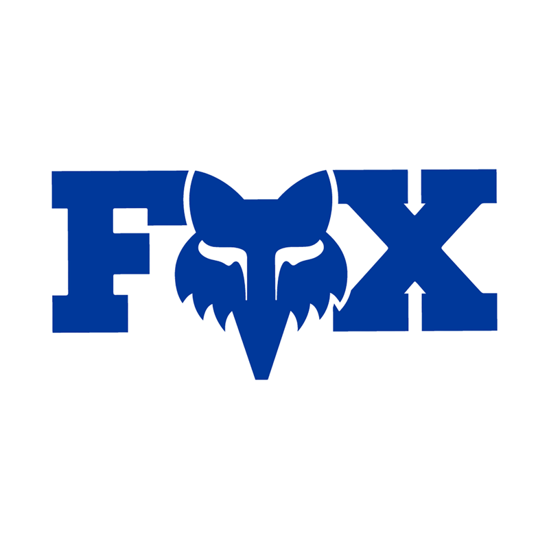 Fox F Head X Sticker 3inch - Blue