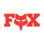 Fox F Head X Sticker 3inch - Red