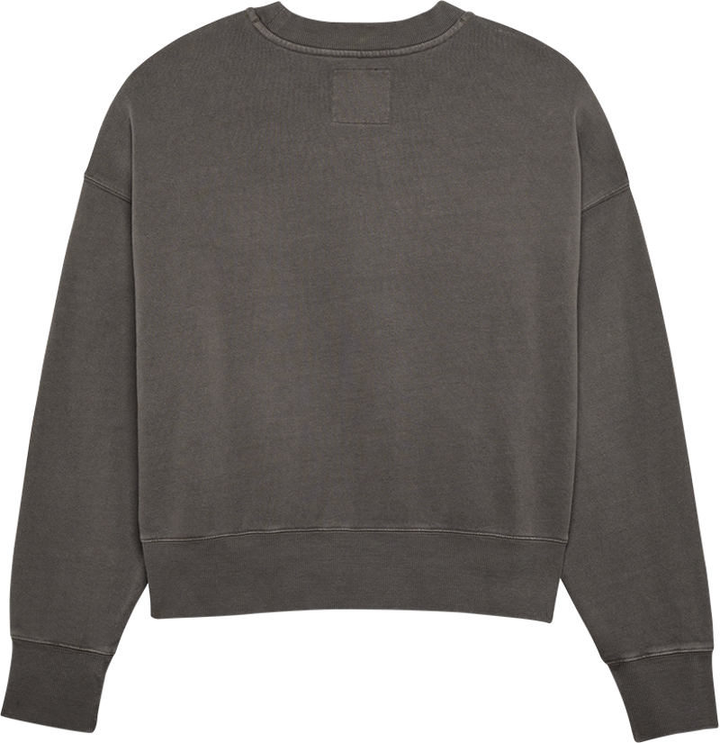 Fox Women's Wordmark Oversized Crew Sweat - Pewter-1