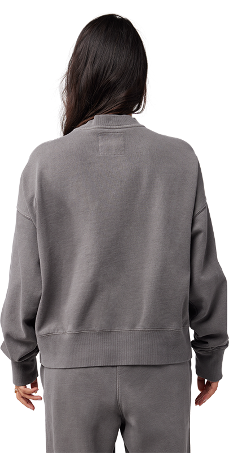 Fox Women's Wordmark Oversized Crew Sweat - Pewter-3