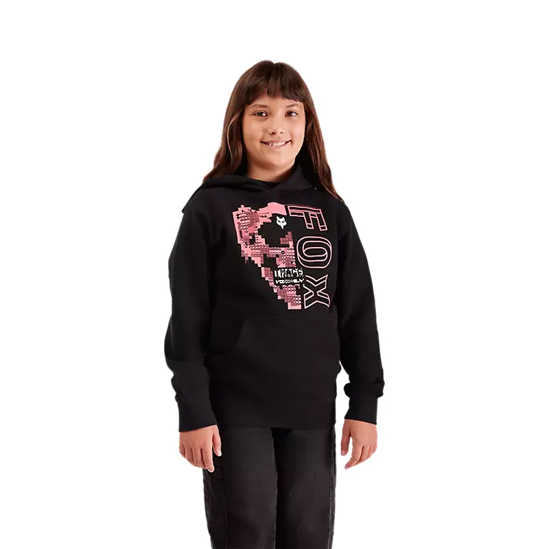 Fox Youth Image Skull PO Hoodie - Black-2
