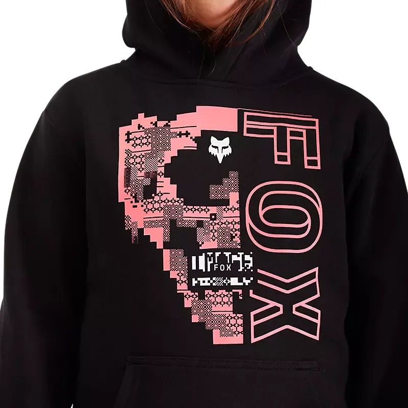 Fox Youth Image Skull PO Hoodie - Black-4