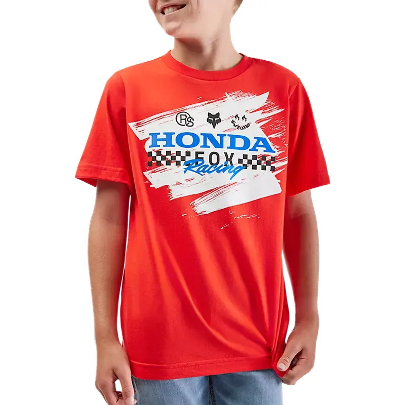 Fox Youth Fox X Honda SS Tee - Red-4