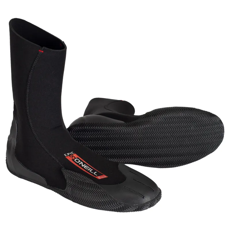 O'Neill Epic 5mm Round Toe Wetsuit Boot Black