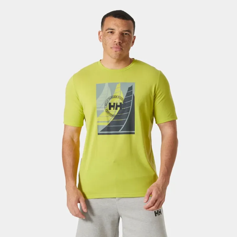 Helly Hansen Men's HP Race Graphic SS Tee -  Cyber Lime-2